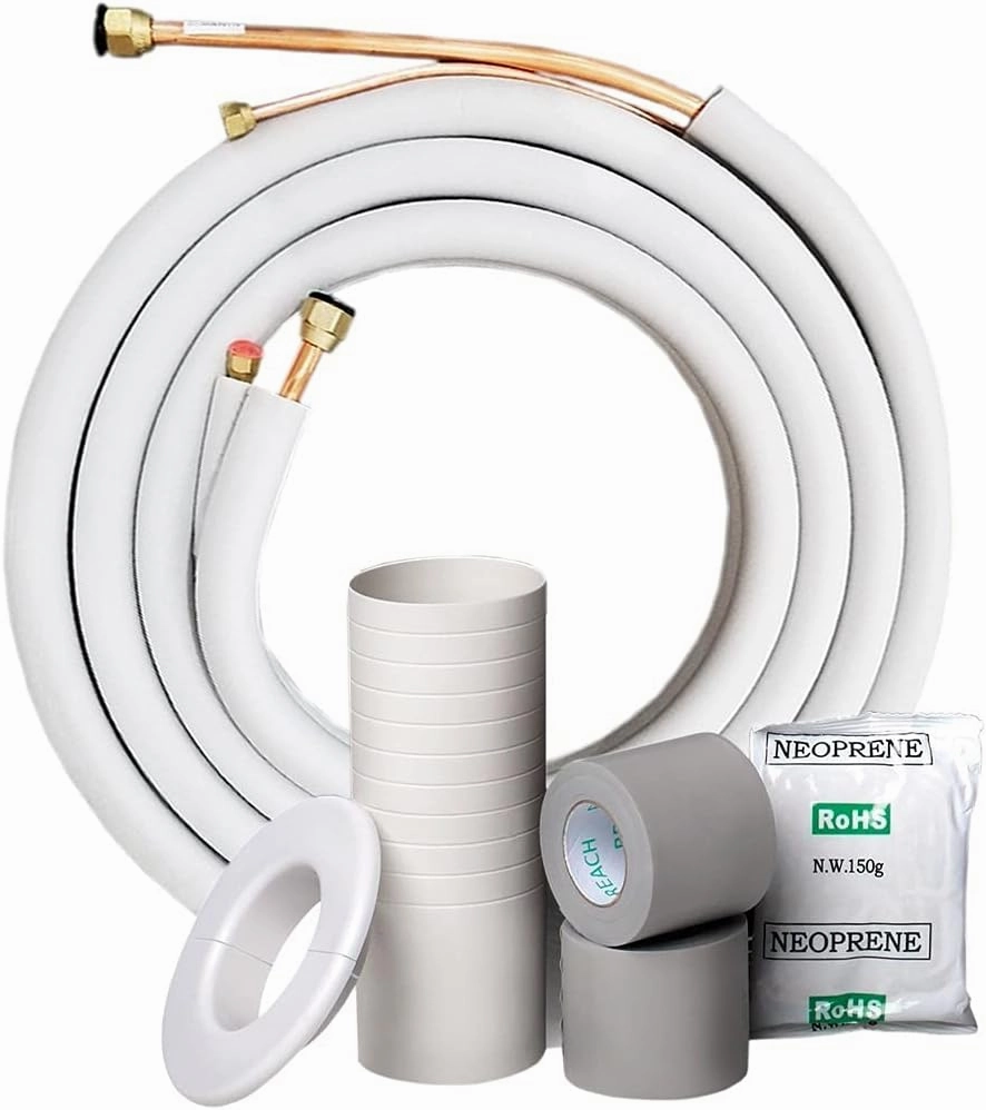 3/8" x 5/8" 24K BTU MrCool Ductless Mini Split Line Set AC Kit with Control Wire 25 Ft