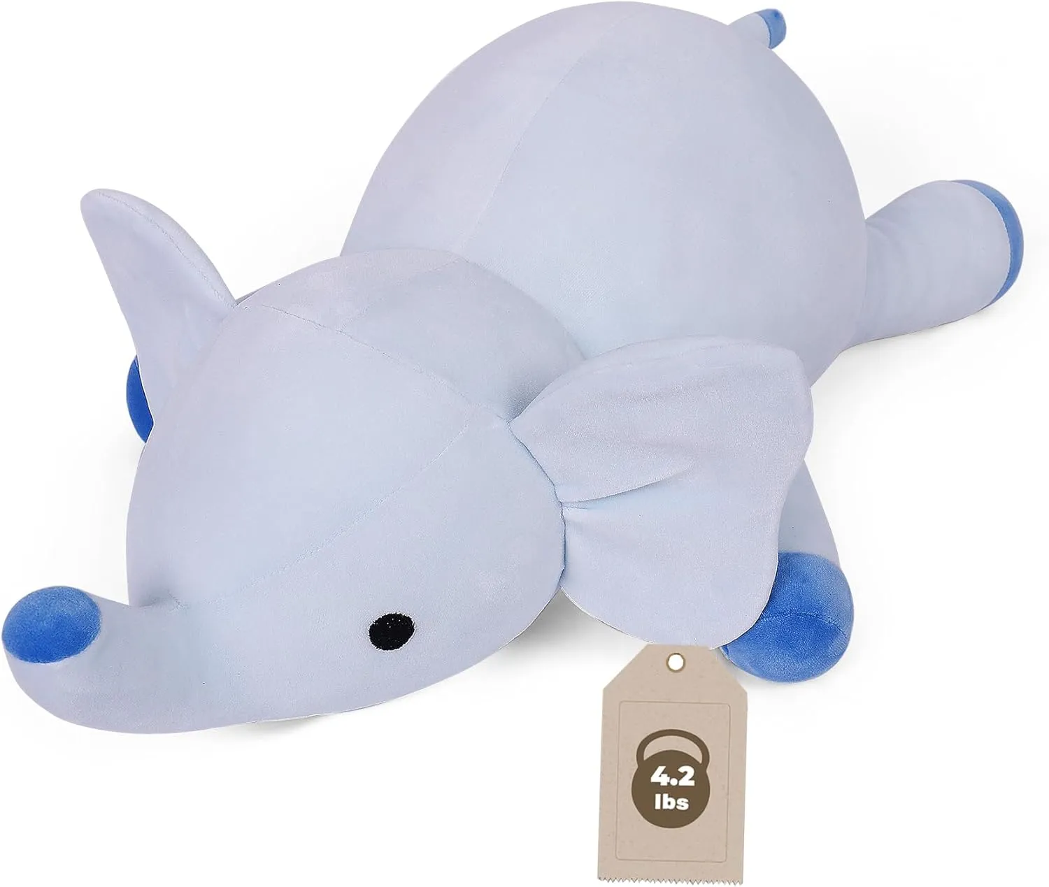 4.2lbs Elephant Weighted Stuffed Animals, 24in Weighted Elephant, Cuddle Comfort Plush Toy Gifts for Adults, Kids, Girls and Boys(Elephant)