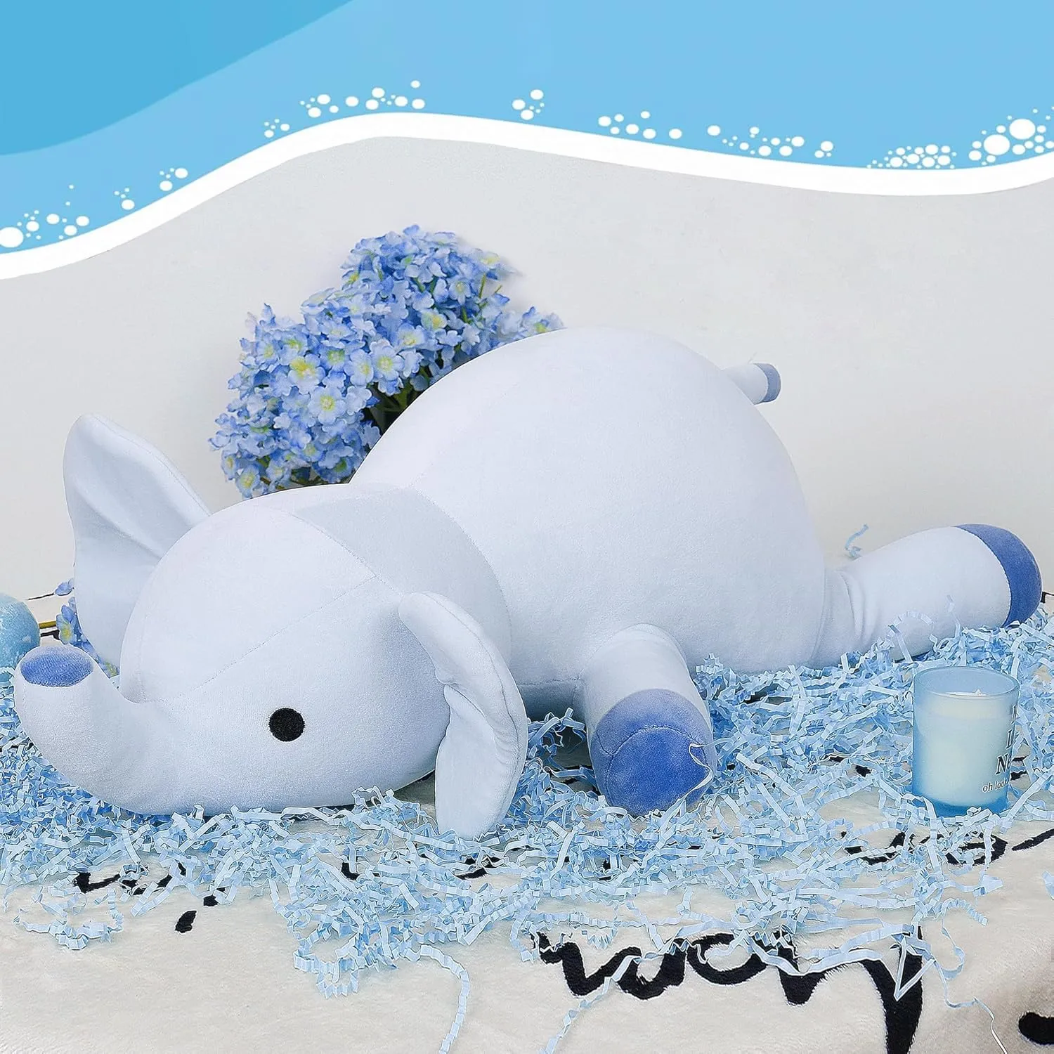 4.2lbs Elephant Weighted Stuffed Animals, 24in Weighted Elephant, Cuddle Comfort Plush Toy Gifts for Adults, Kids, Girls and Boys(Elephant)