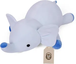 4.2lbs Elephant Weighted Stuffed Animals, 24in Weighted Elephant, Cuddle Comfort Plush Toy Gifts for Adults, Kids, Girls and Boys(Elephant)
