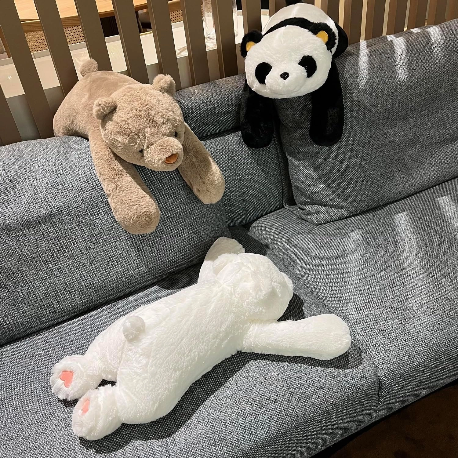 4lbs Polar Bear Weighted Stuffed Animals, 24 inch Weighted Plush Stuffed Animals for Adults, Cute Soft Weighted Plush Throw Animal Pillow Toy, Birthday Gifts for Adults Kids
