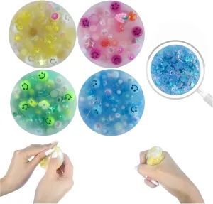 4PCS Skin Picking Fidget Toys - Silicone Sensory Picking Pads for Digging, Peeling & Facial Scratching - Includes Transparent Storage Box