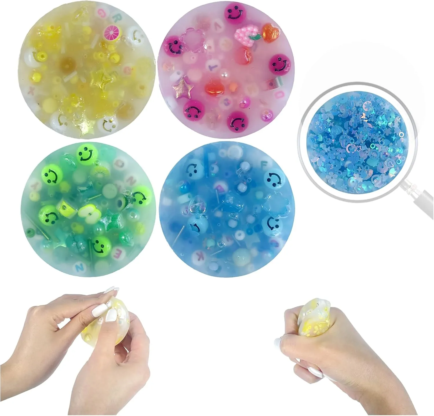 4PCS Skin Picking Fidget Toys - Silicone Sensory Picking Pads for Digging, Peeling & Facial Scratching - Includes Transparent Storage Box