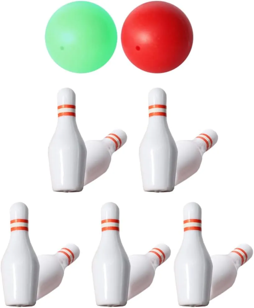 4sets Mini Bowling Set Doll House Bowling High Simulation for All Ages for Family Entertainment Miniature Home Decor