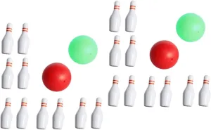 4sets Mini Bowling Set Doll House Bowling High Simulation for All Ages for Family Entertainment Miniature Home Decor