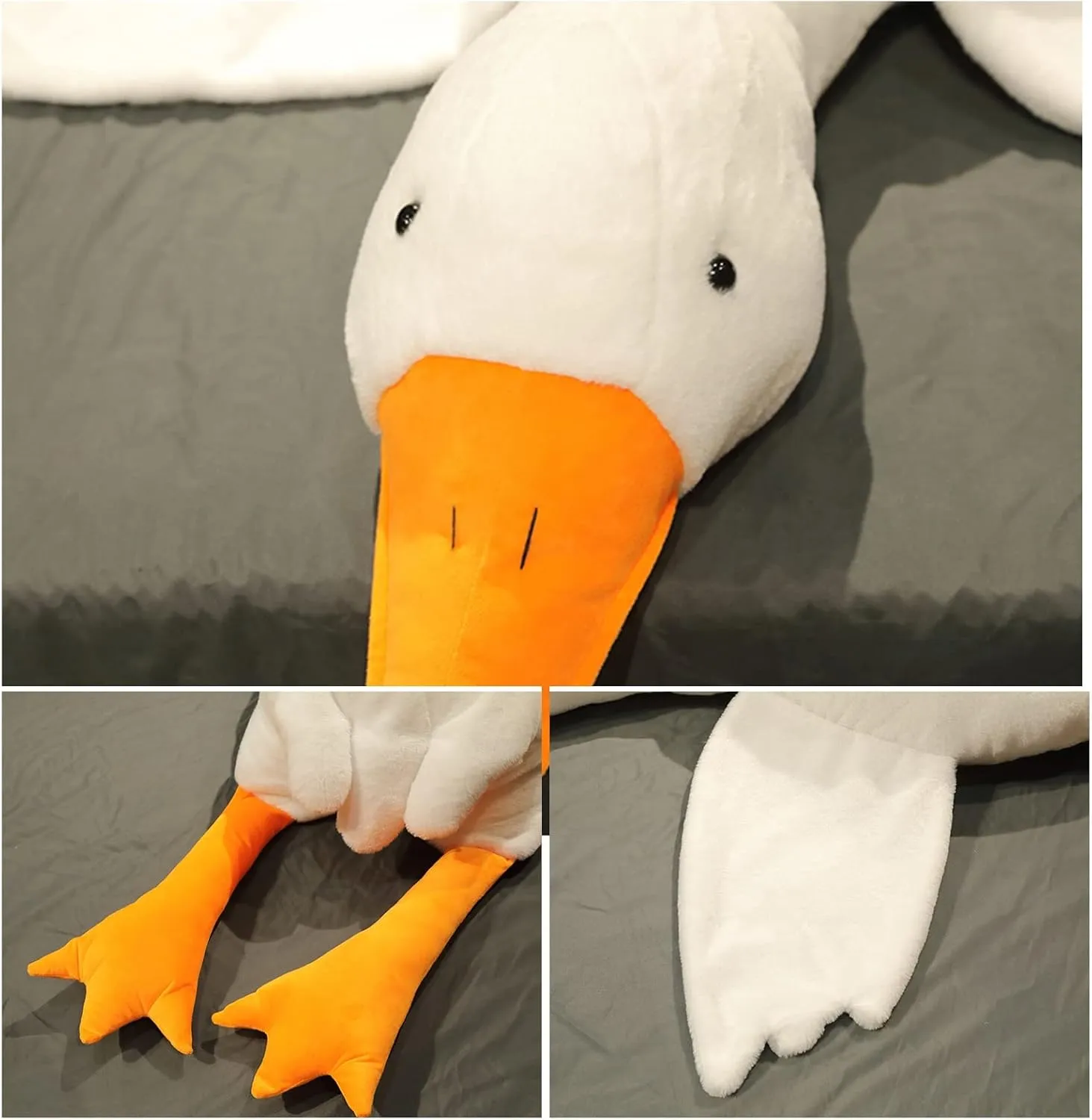 50/90cm Giant Goose Stuffed Animals Plush Toys Soft Pillow Cushion Cute Goose Plush Toy Stuffed Animals Toy Gifts for Kids Adults Pink 90 cm