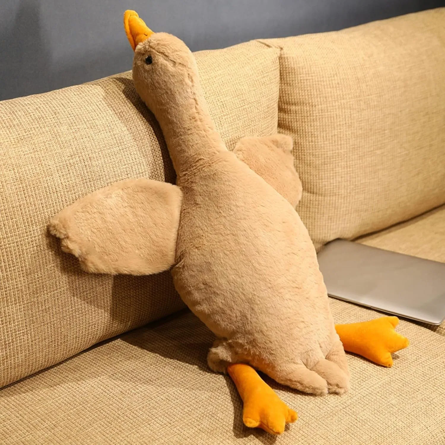 50/90cm Giant Goose Stuffed Animals Plush Toys Soft Pillow Cushion Cute Goose Plush Toy Stuffed Animals Toy Gifts for Kids Adults Pink 90 cm