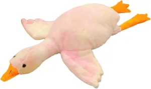 50/90cm Giant Goose Stuffed Animals Plush Toys Soft Pillow Cushion Cute Goose Plush Toy Stuffed Animals Toy Gifts for Kids Adults Pink 90 cm