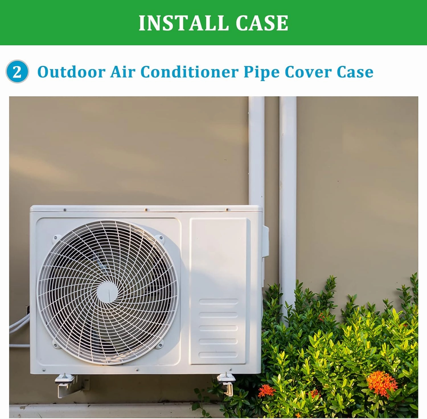 5" 17Ft PVC Decorative Line Set Cover Kit for Ductless Mini Split Air Conditioners 17FT Line Set Cover for Heat Pump System and Central AC(Total Length 17Ft), White