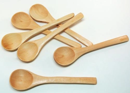 6 Small Wood Spoons for Honey, Jam, Sugar