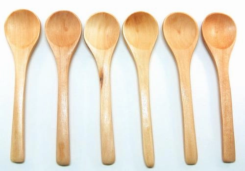 6 Small Wood Spoons for Honey, Jam, Sugar