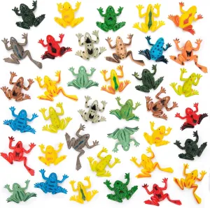 72Pcs Plastic Frogs Toy for Kids, Small Realistic Frog Toys Bulk, Mini Resin Fake Frog Figures for Forest Animals