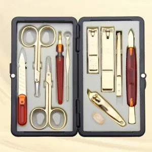 8/10pcs Stainless Steel Manicure Set Nail Care Tools Pedicure Nail Clipper Kit with Mini Finger Nail Cutter Clipper File Scissor (Size : 10PCS)