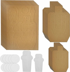 8 Set 40 Pcs Dry Fire Targets in Reduced Scale Cardboard Targets for Shooting Silhouette Competition Torso Range Shooting Practice Tactical