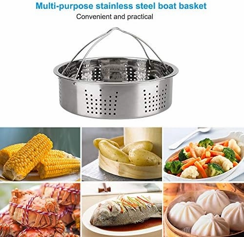Accessories-Set-for-Insta-Pot, Accessory Compatible with Instant Pot 6 Qt 8 Quart, with Steamer Basket Cheesecake Pan Egg Steam Trivet Silicone Mold Mitts Tong