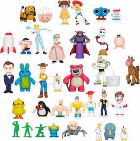 Action Figures Toys Set, 1.2-2.8 inches Tall Action Figures with Woody, Buzz and Jessie,Toy Anime Figurines Characters(36 Pack)