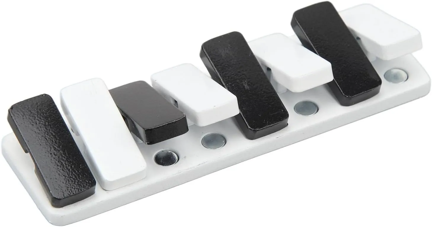 ADHD Sliding Toy, Portable Piano Key Slider, Ergonomic Adult Stress Relief for Office (White)