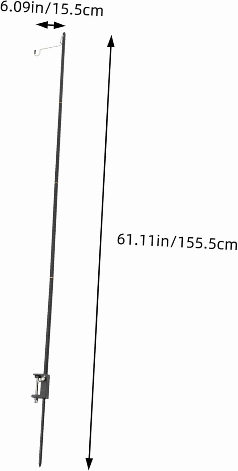 Adjustable Outdoor Light Bracket Camping Lantern Pole Portable Lamp Holder Aluminum Alloy for Hiking Fishing