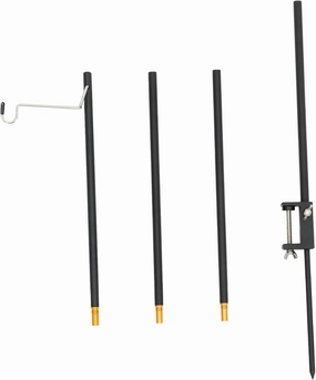 Adjustable Outdoor Light Bracket Camping Lantern Pole Portable Lamp Holder Aluminum Alloy for Hiking Fishing