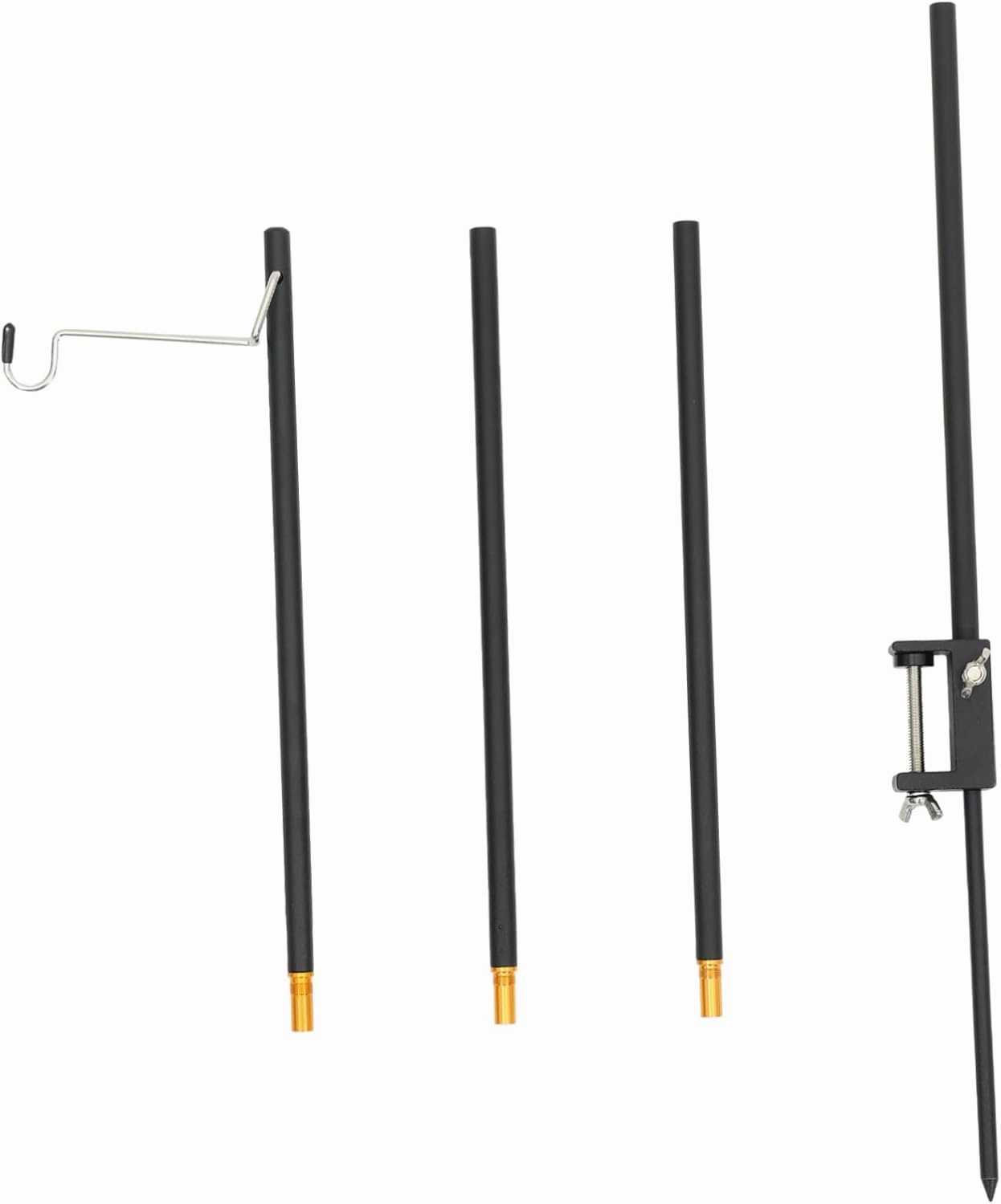 Adjustable Outdoor Light Bracket Camping Lantern Pole Portable Lamp Holder Aluminum Alloy for Hiking Fishing