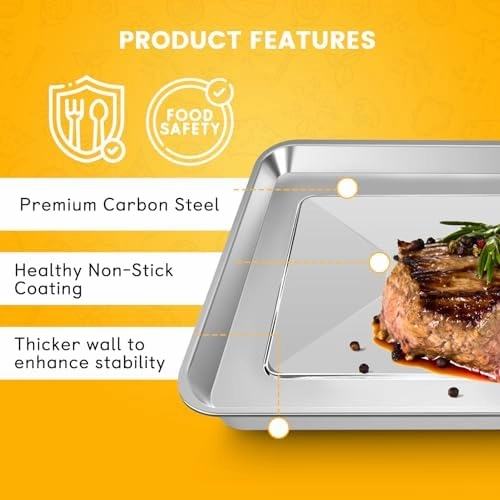 Air Fryer Tray Replacement for Cuisinart TOA-60 TOA-65 TOA-70 Toaster Air Fryer Convection Oven, 12.4*11'' Non-stick Mesh Air Fryer Stainless Steel Basket Wire Rack Accessories Parts, Dishwasher Safe