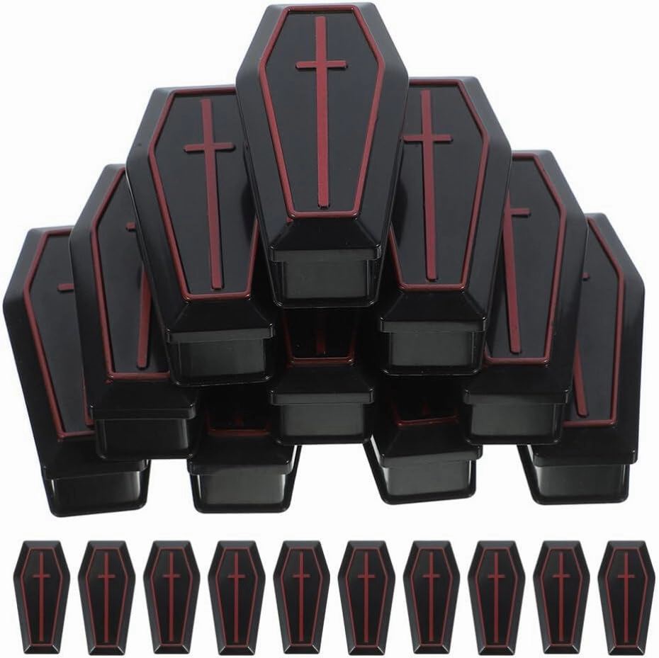 Alipis 20pcs Miniature Empty Coffin Boxes Halloween Treat Coffin Boxes Coffin Prank Props