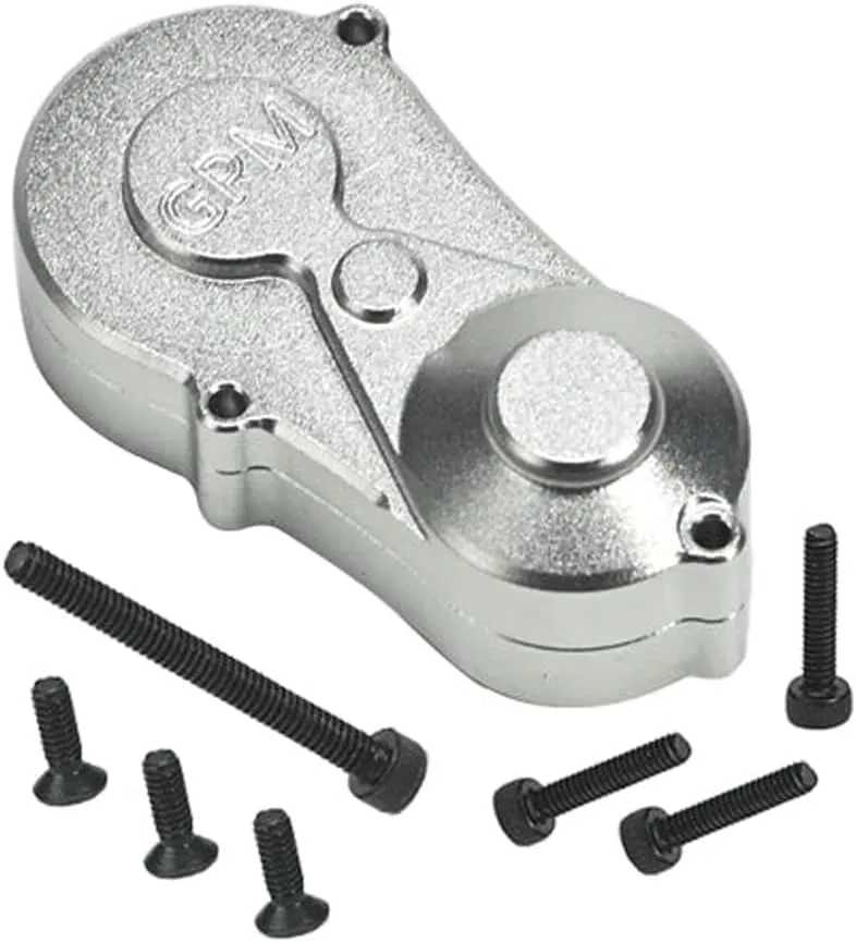 Aluminum 7075 Center Gear Box Housing Set with Covers for Losi 1/18 Mini LMT 4X4 Brushed Monster Truck RTR-LOS01026 Upgrades - Silver