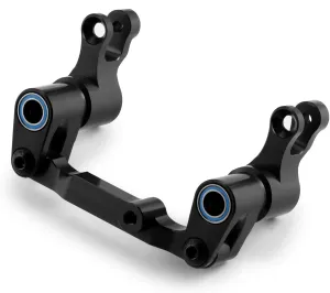 Aluminum Alloy Front Bellcrank Steering Assembly Set Upgrade Parts for Tra-xxas 1/16 Mini Maxx 2S RC Car Buggy (Black)