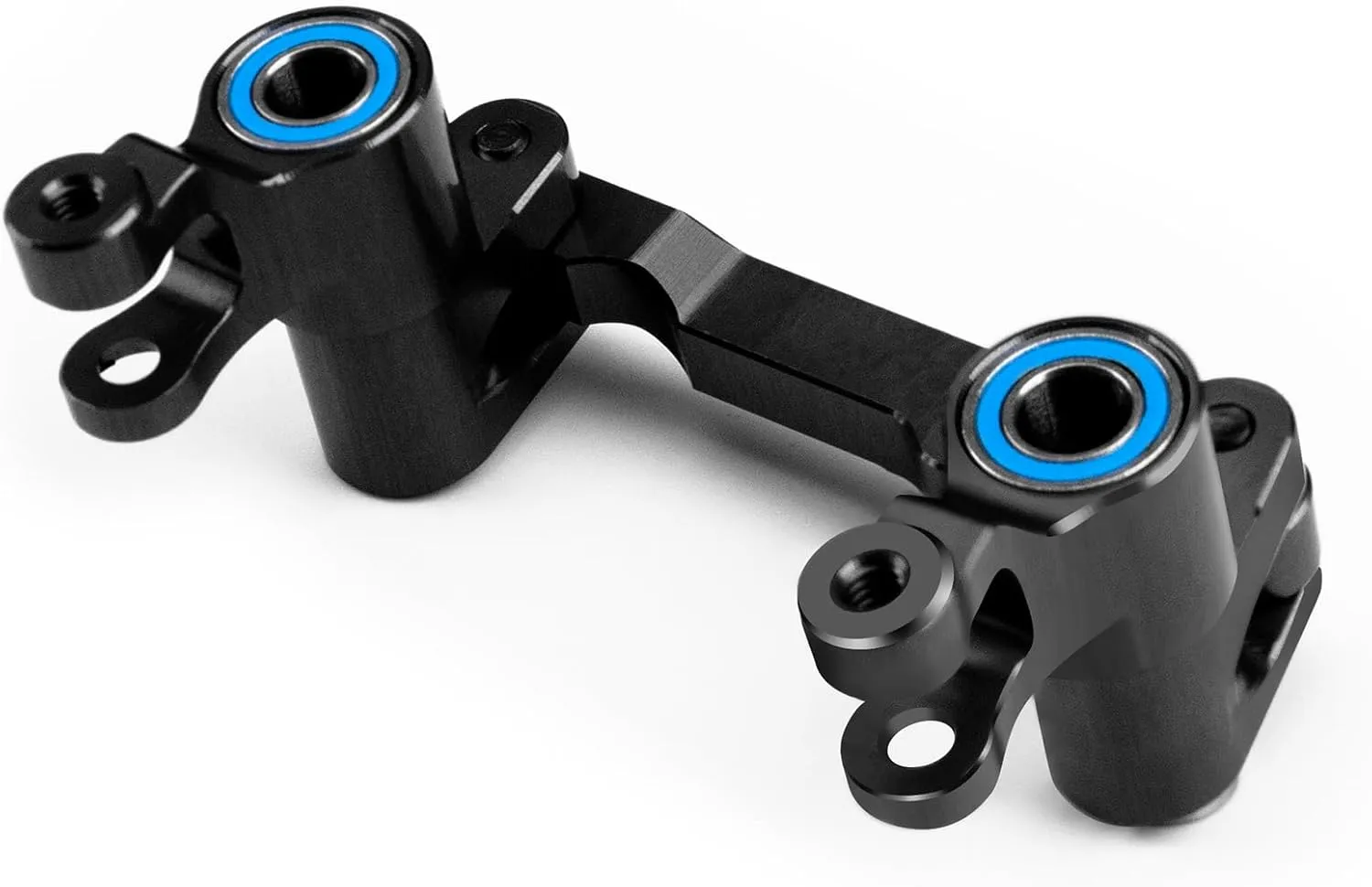 Aluminum Alloy Front Bellcrank Steering Assembly Set Upgrade Parts for Tra-xxas 1/16 Mini Maxx 2S RC Car Buggy (Black)