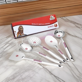 AM2340 Lion Sober Stainless Steel Handel Utensils Cooking Tool Set 5 Pcs