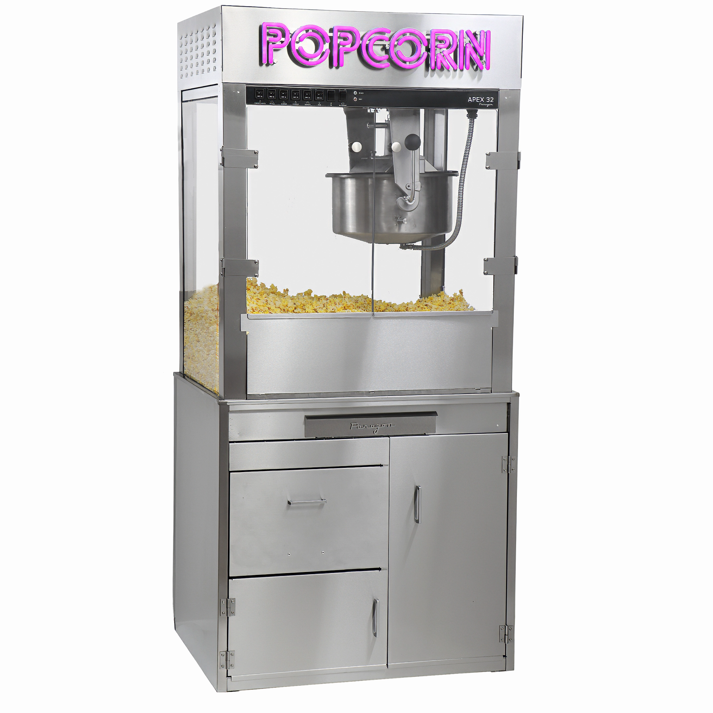 Apex 32 oz. Popcorn Machine - Stainless Steel