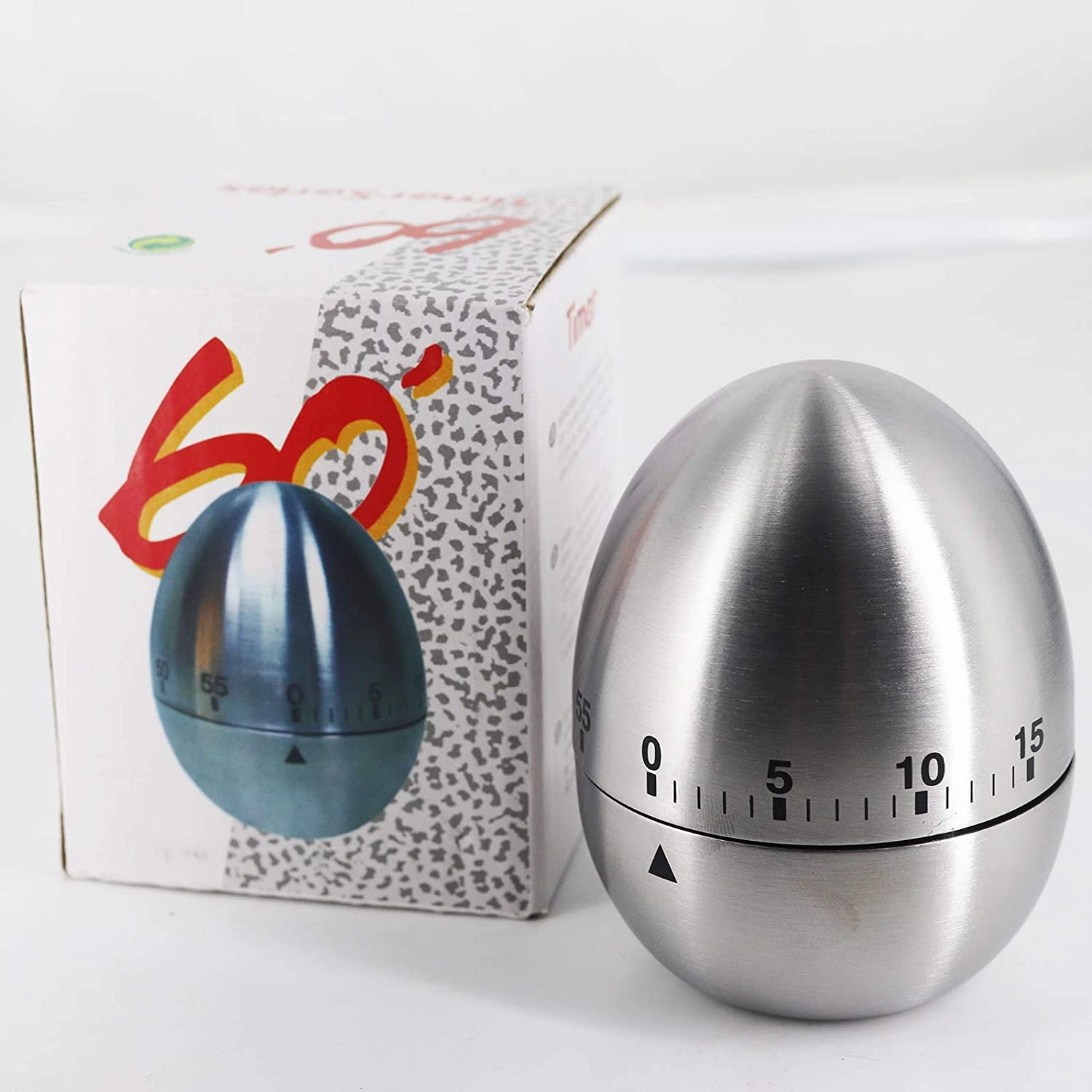 Apple Kitchen Timer Cute Manual, Stainless Steel  Countdown