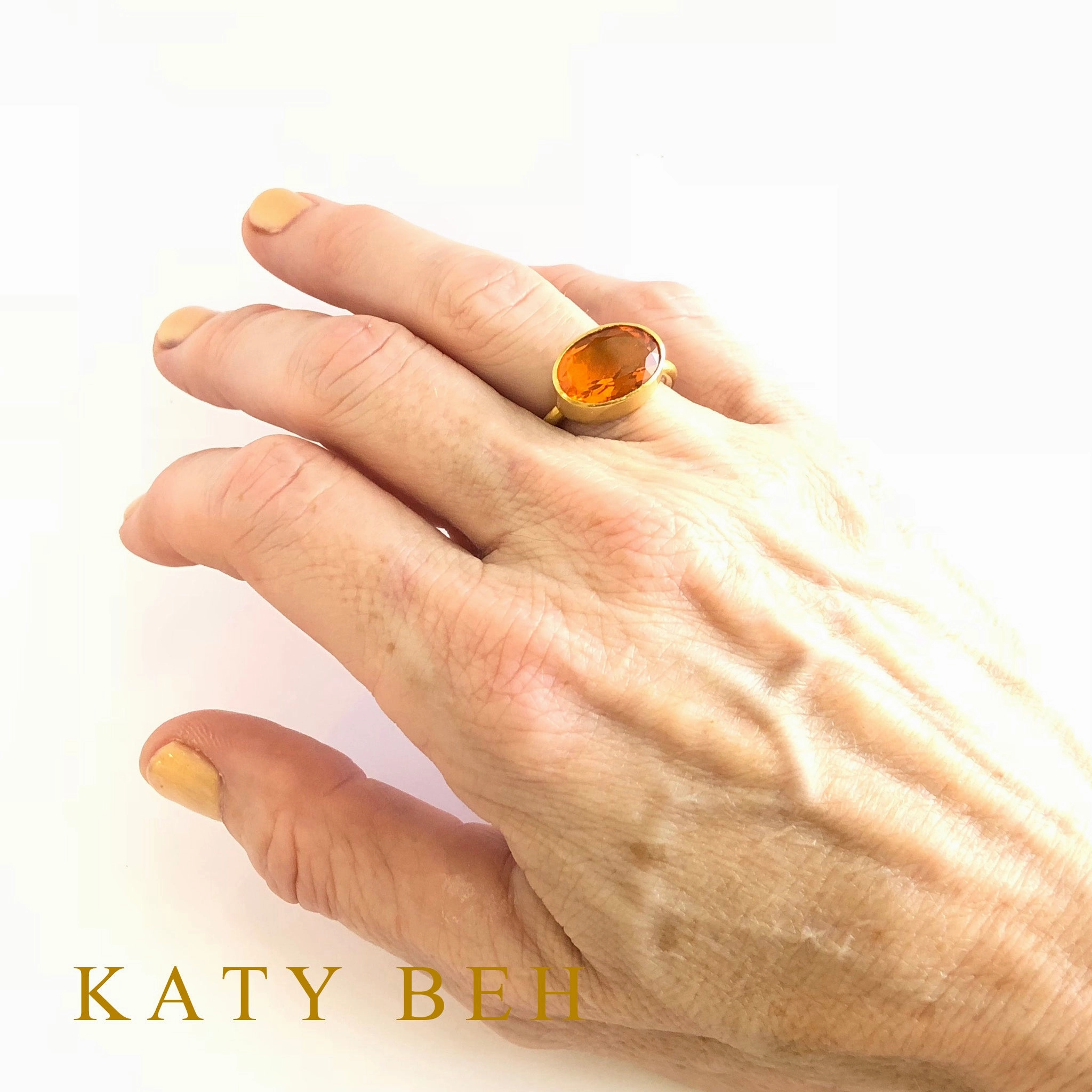 April Fire Opal Ring