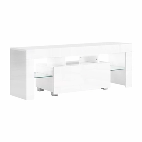 Artiss Entertainment Unit TV Cabinet LED 130cm White Elo