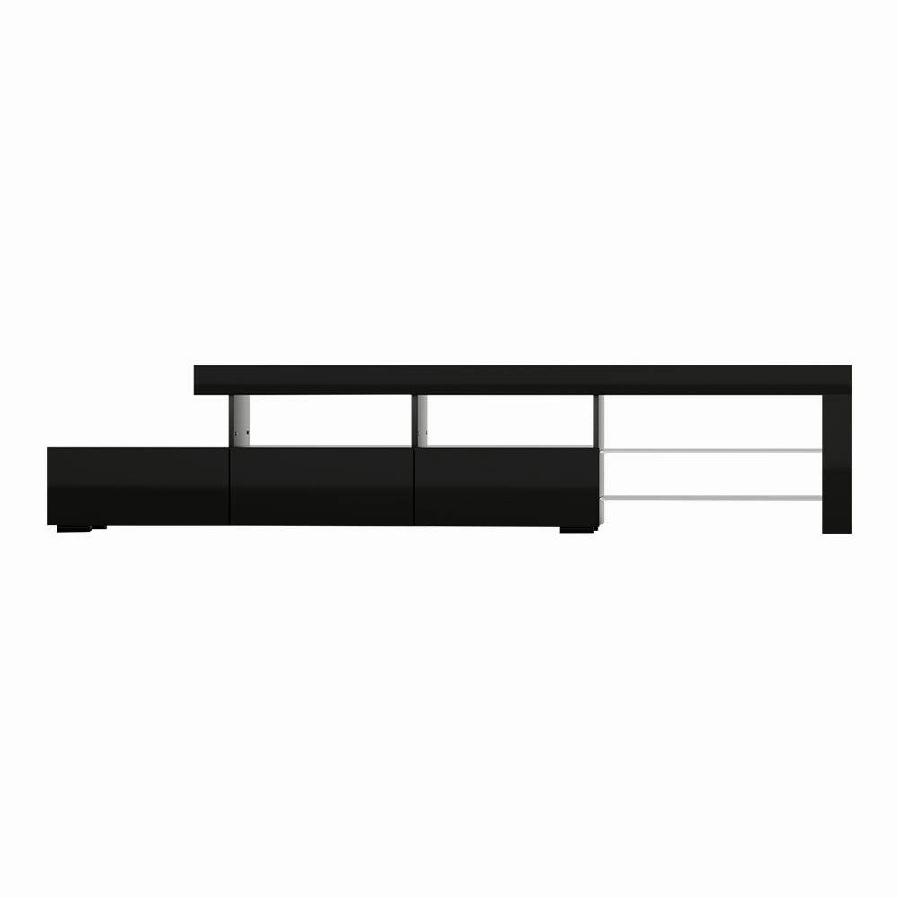 Artiss Entertainment Unit TV Cabinet LED 215cm Black Caya-NT_Metro