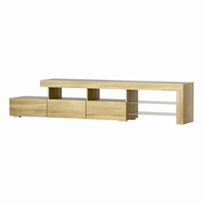 Artiss Entertainment Unit TV Cabinet LED 215cm Pine Caya-QLD_Rural