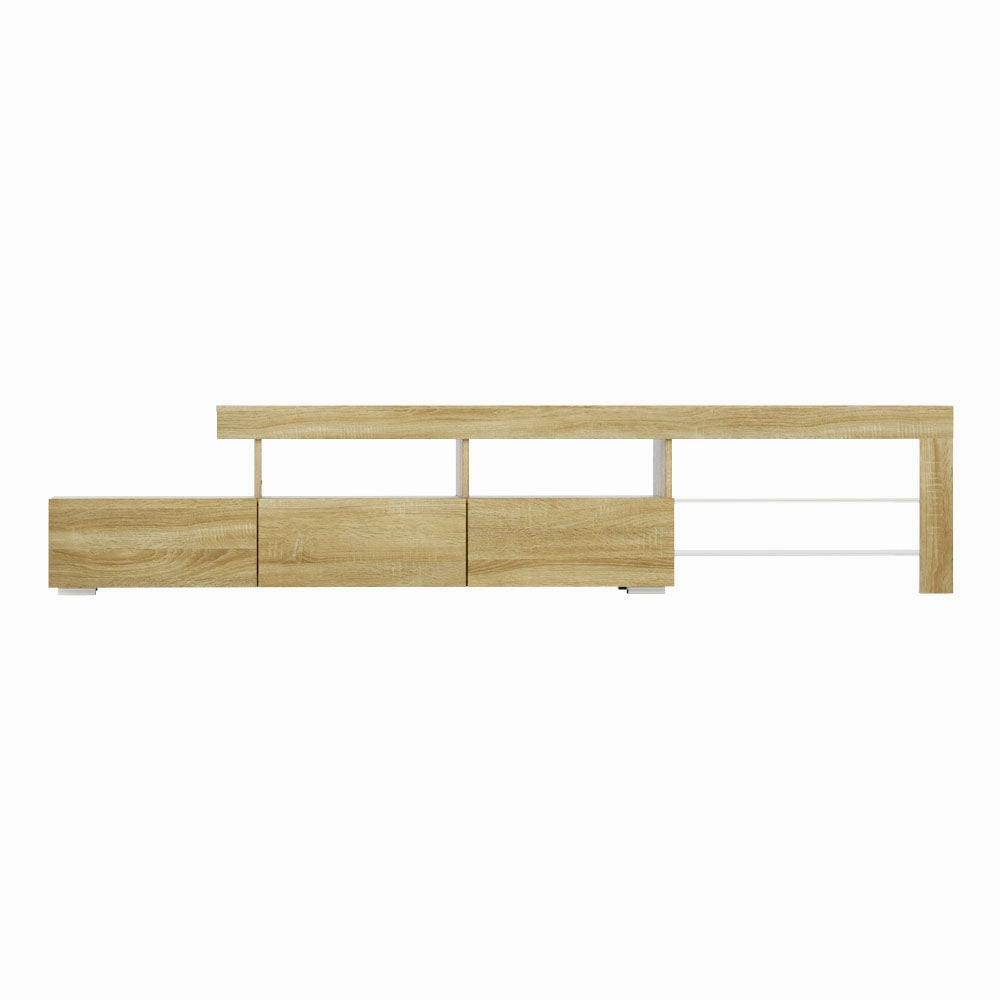 Artiss Entertainment Unit TV Cabinet LED 215cm Pine Caya-QLD_Rural