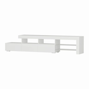 Artiss Entertainment Unit TV Cabinet LED 215cm White Caya-NT_Rural