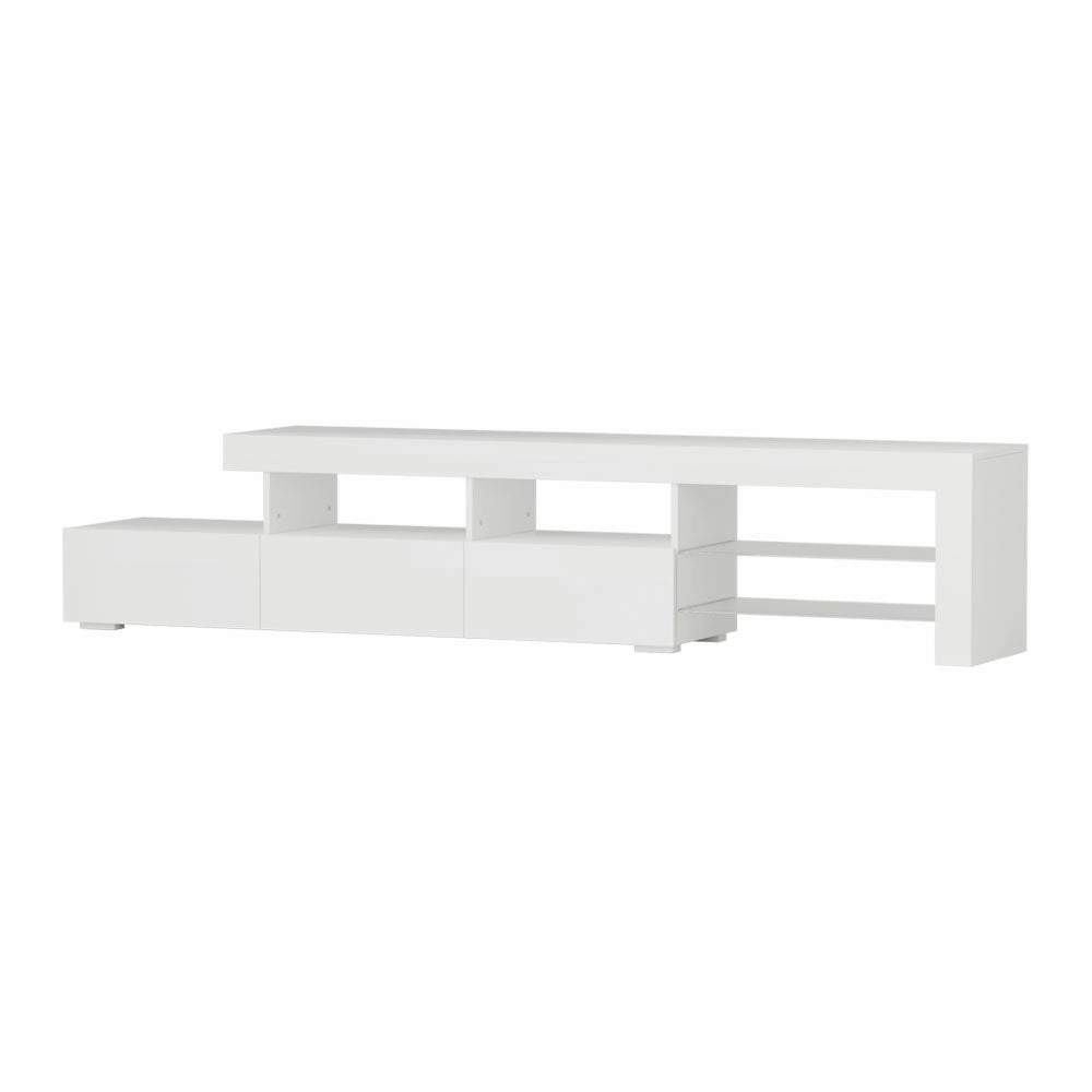 Artiss Entertainment Unit TV Cabinet LED 215cm White Caya-QLD_Rural