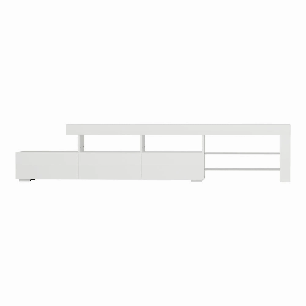 Artiss Entertainment Unit TV Cabinet LED 215cm White Caya-VIC_Rural