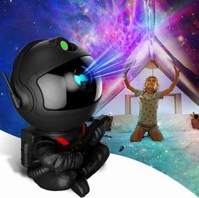 Astronaut Galaxy Projector, Star Projector Galaxy Light, Night Light for Kids, Nebula Ceiling LED Lamp, Room Decor, with Timer and Remote, Gifts for Birthdays