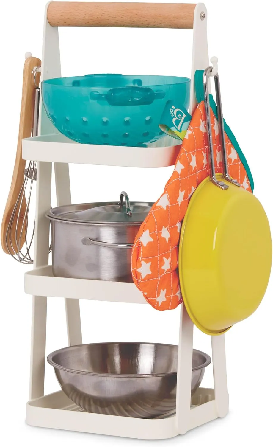 B. toys- Mini Chef - Pot & Pan Playset- Pretend Play Kitchen Accessories – Pot, Pan & Role-Play Cookware – Cooking Toys for Kids – Pretend Play Set – 3 Years   (9 Pcs)