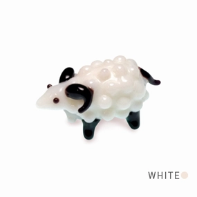 Baa the Sheep Collectible Miniature Glass Figurine in Tynies Collector's Frame