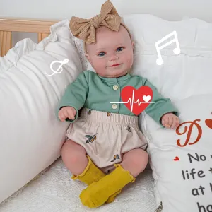 BABESIDE 3-in-1 Interactive Reborn Baby Dolls with Breathe Heartbeat Coos, 20Inch Soft Vinyl Poseable Realistic Baby Dolls Cute Smiling Real Life Baby Doll for 3  Years Old Girls