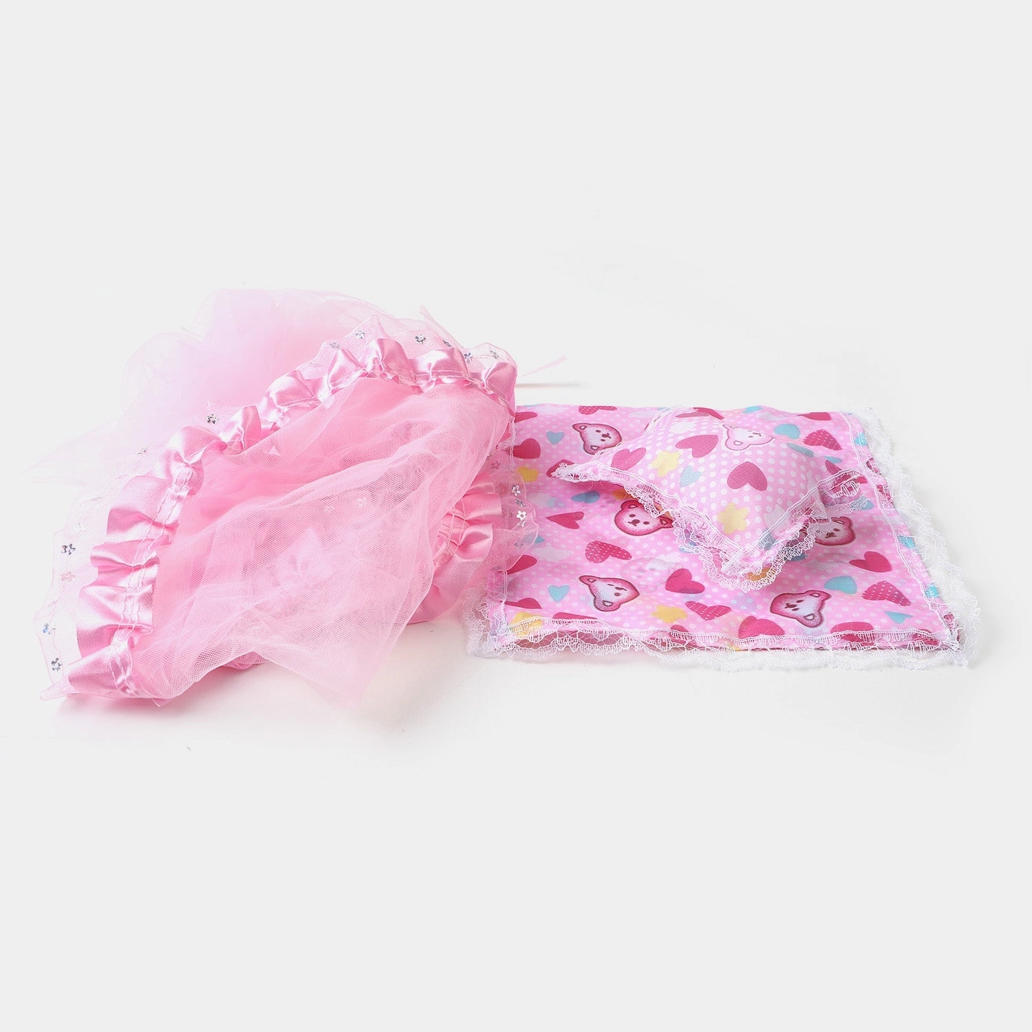 Baby Doll Bed & Bedding Set For Doll