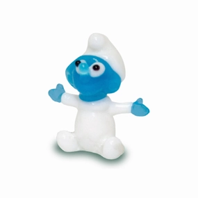 Baby Smurf Collectible Miniature Glass Figurine in Tynies Collector's Frame