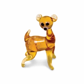 Bam the Deer Collectible Miniature Glass Figurine in Tynies Collector's Frame