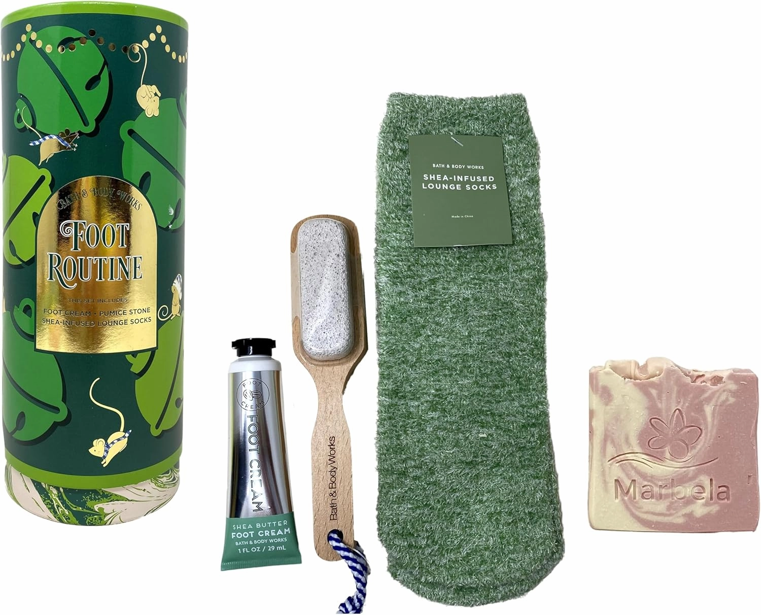 Bath & Body Works Foot Routine Mini Gift Set with a Himalayan Salts Springs Sample Soap.