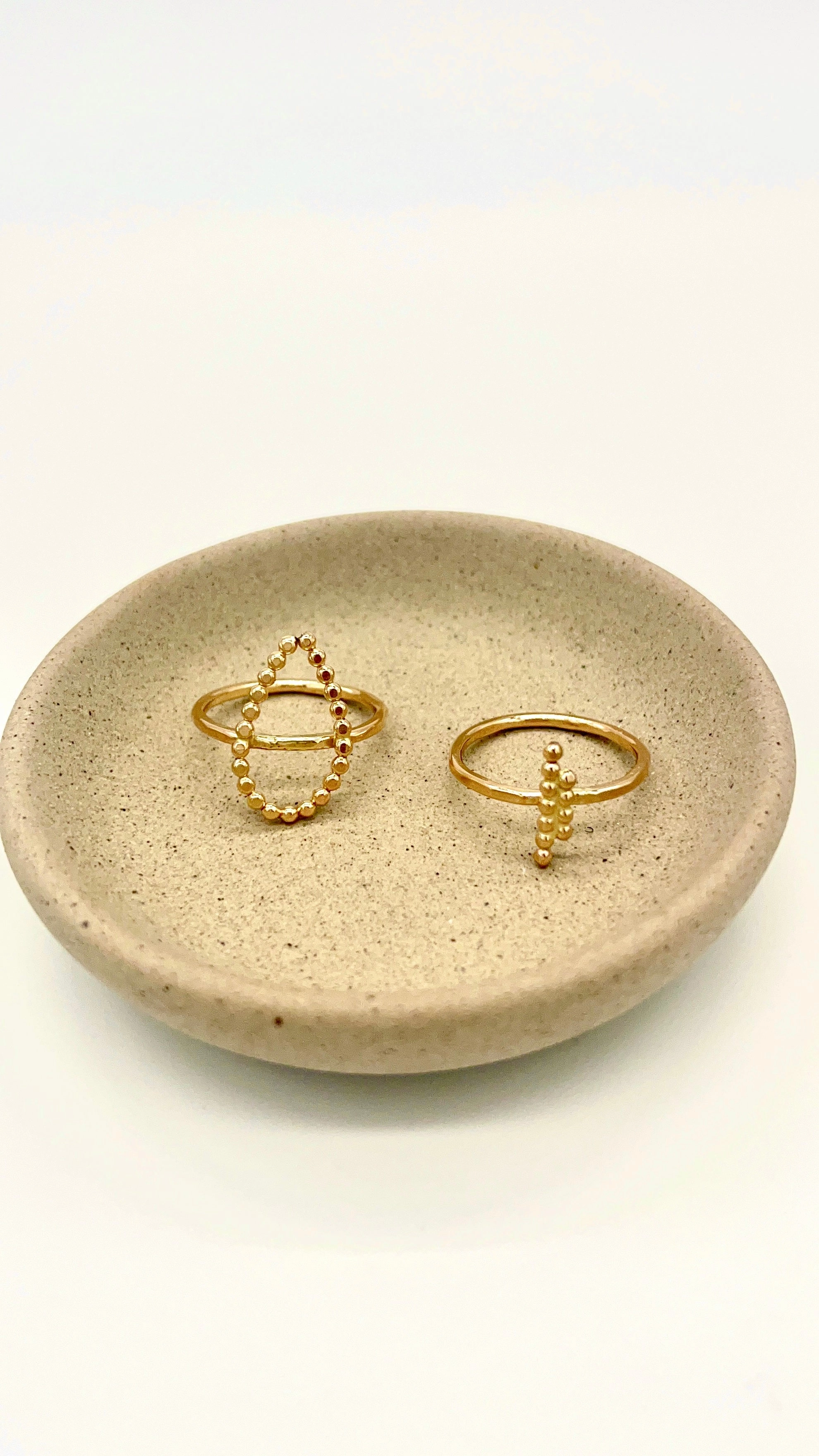 Beaded Bar 14kt Gold-Filled Stacking Ring