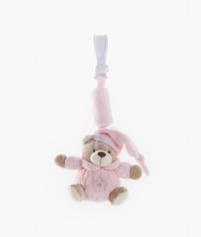 Bear Clip On Toy  - Pink